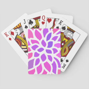 Baraja De Cartas Flor Hippie Rosa Retro Moderno