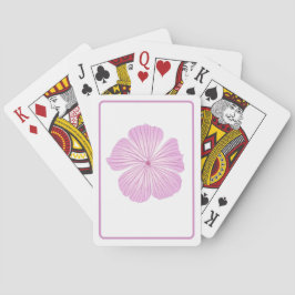 Baraja De Cartas Flor Lavatera rosa