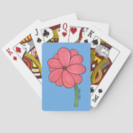 Baraja De Cartas Flor llena rosa