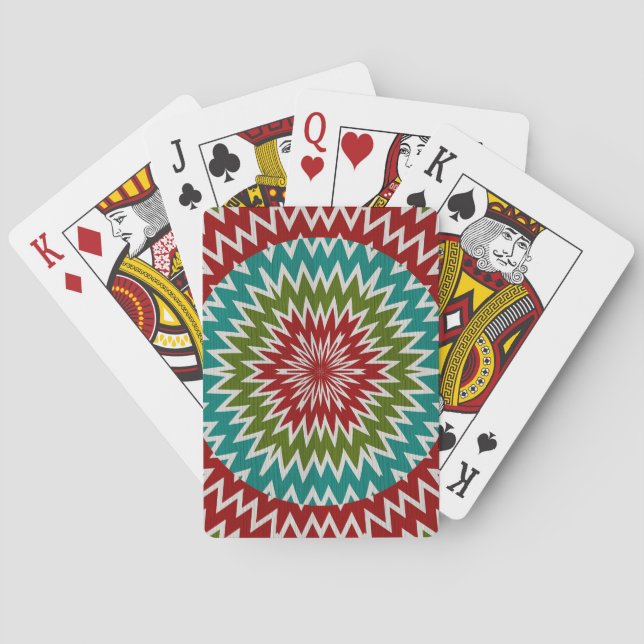 Baraja De Cartas Flor mandalaica hipnótica (Reverso)