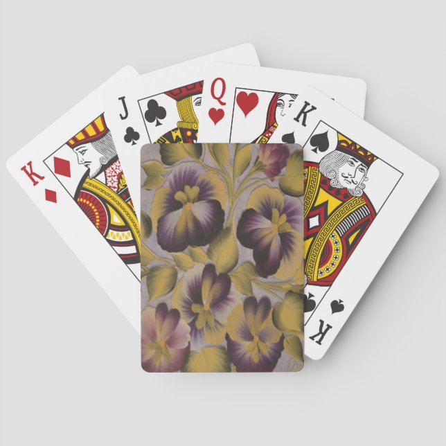 BARAJA DE CARTAS FLOR PURPURA (Reverso)