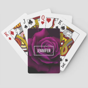 Baraja De Cartas Flor rosa gótica morada-roja