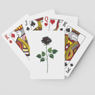 Baraja De Cartas Flor rosa negra