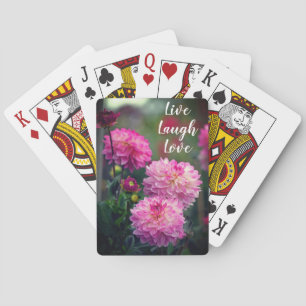 Baraja De Cartas Flor rosa y blanca de Dahlia pensando en ti