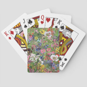 Baraja De Cartas Flor silvestre de la naturaleza de la flor botánic