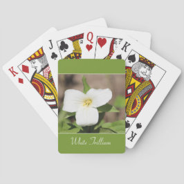Baraja De Cartas Flor silvestre del Trillium blanco