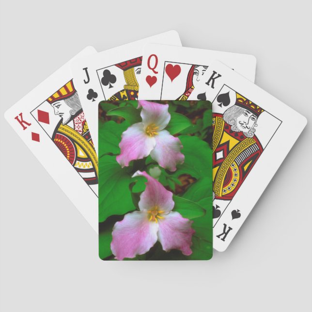 Baraja De Cartas Flor silvestre Trillium (Reverso)