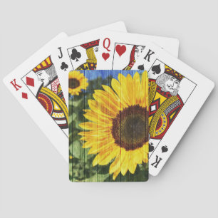 Baraja De Cartas Flora pintada de girasoles