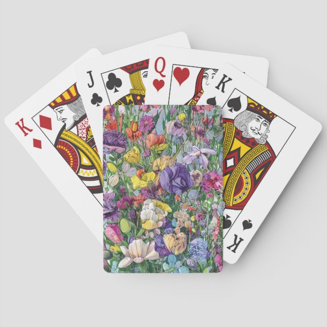 Baraja De Cartas floral (Reverso)