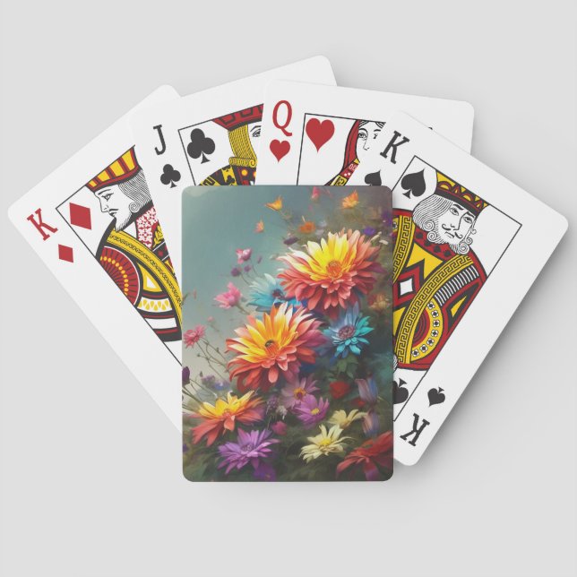 Baraja De Cartas Floral (Reverso)
