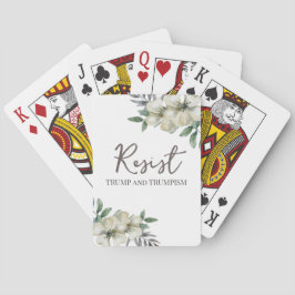 Baraja De Cartas Floral acuarela resiste la política