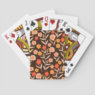 Baraja De Cartas Floral acuarela: textura dibujada a mano
