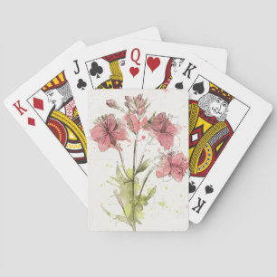Baraja De Cartas Floral Dark Pink Splash