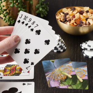 Baraja De Cartas Floral de amapola azul