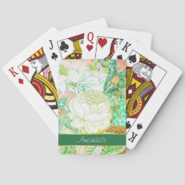 Baraja De Cartas Floral de color vintage