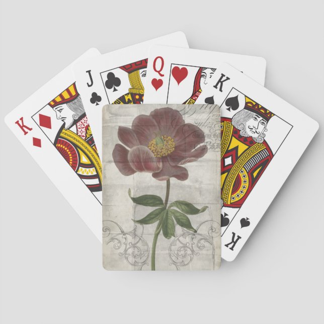 Baraja De Cartas Floral francesa I (Reverso)
