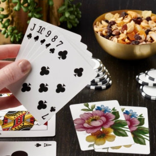 Baraja De Cartas Floral Inspirado en Porcelana