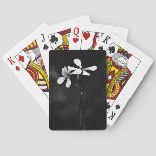 Baraja De Cartas floral minimalista en negro y blanco