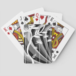 Baraja De Cartas Floral monocromática