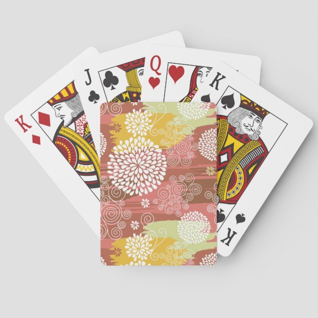 Baraja De Cartas Floral pattern 2 (Reverso)