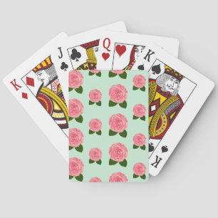 Baraja De Cartas Floral Rubor de vintage Garden Pink Rose Bloom