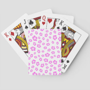 Baraja De Cartas Floral suave rosa hibiscus