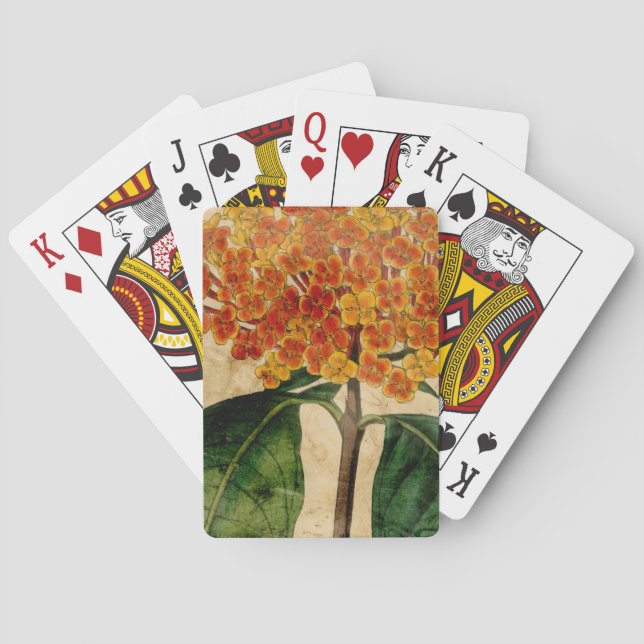 Baraja De Cartas Floral vibrante I (Reverso)