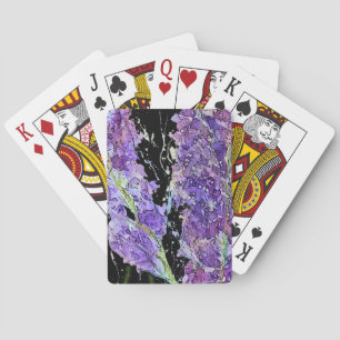 Baraja De Cartas Floral violeta púrpura