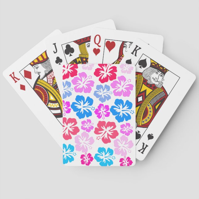 Baraja De Cartas Floral y rosa (Reverso)