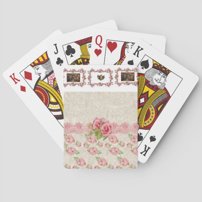 Baraja de Cartas Florales (Reverso)