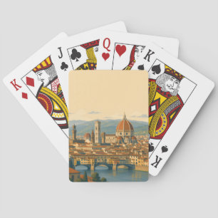 Baraja De Cartas Florencia Italia Duomo Viajes Antiguos