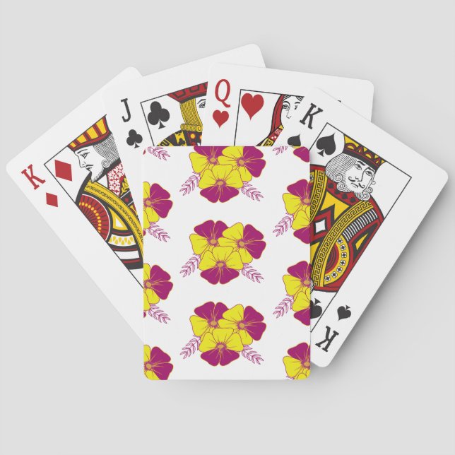 Baraja De Cartas flores (Reverso)