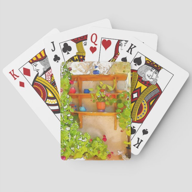 Baraja De Cartas Flores acuáticas (Reverso)