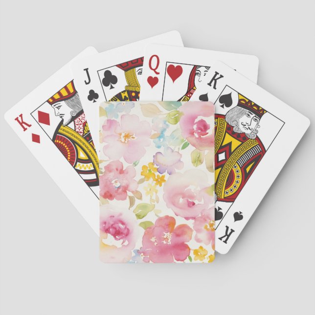 Baraja De Cartas Flores acuáticas (Reverso)