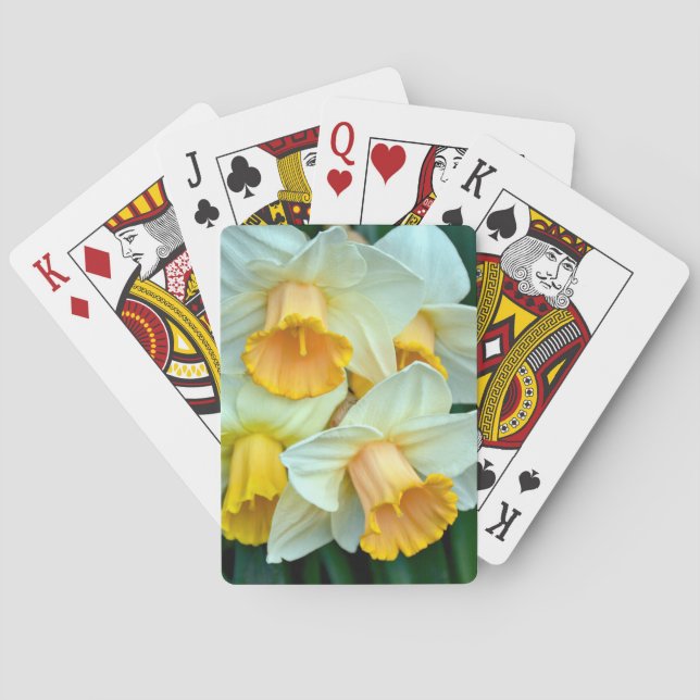 Baraja De Cartas Flores adaffodiales amarillas (Reverso)