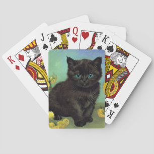 Baraja De Cartas Flores amarillas de gato negro Van Gogh