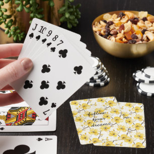 Baraja De Cartas Flores amarillas de oro