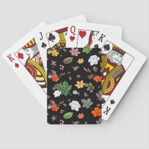 Baraja De Cartas Flores amarillas y rosas blancas 8