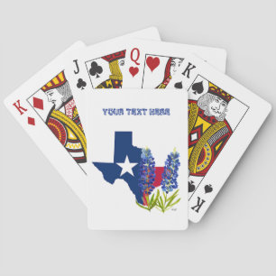 Baraja De Cartas Flores azules de Bluebonnets Texas