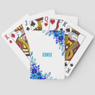 Baraja De Cartas Flores Azules XONOX Original