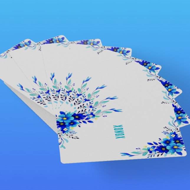 Baraja De Cartas Flores Azules XONOX Original (Subido por el creador)