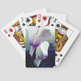 Baraja De Cartas Flores blancas rosadas foto tarjetas de juego clás