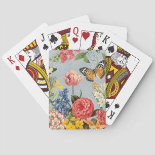Baraja De Cartas flores botánicas mellizas modernas