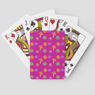 Baraja De Cartas Flores brillantes en hongos