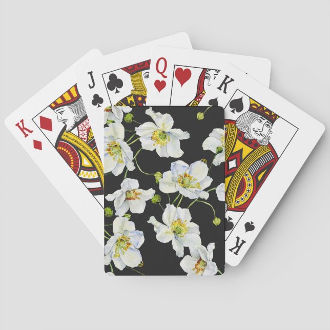 Baraja De Cartas Flores Chamomile: Patrón de Ilustracion acuarela (Reverso)
