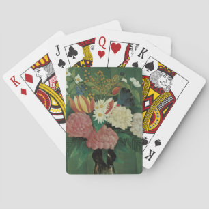Baraja De Cartas Flores con Hiedra de Henri Rousseau, Floral Vintag
