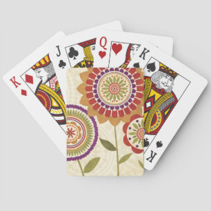 Baraja De Cartas Flores contemporáneas de la caída