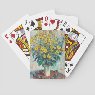 Baraja De Cartas Flores de alcachofa de Jerusalén por Claude Monet