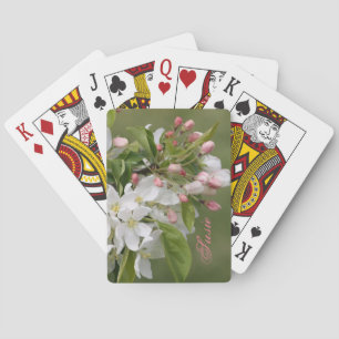 Baraja De Cartas Flores De Color Rosa Y Blanco