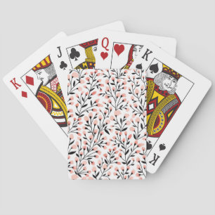 Baraja De Cartas Flores de Doodle: Coral Floral Seamless.